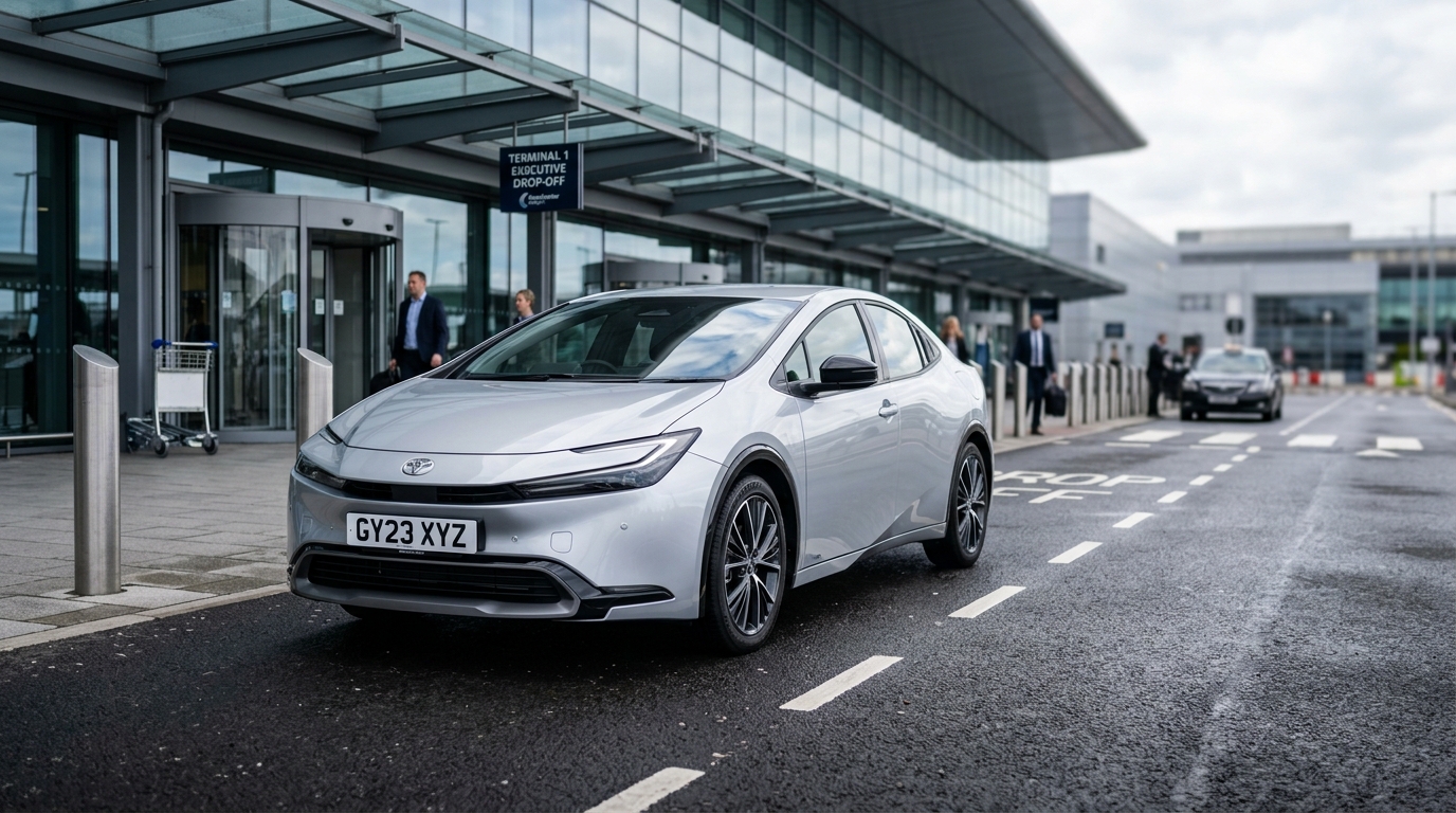 Toyota Prius efficient hybrid saloon for airport and city transfers